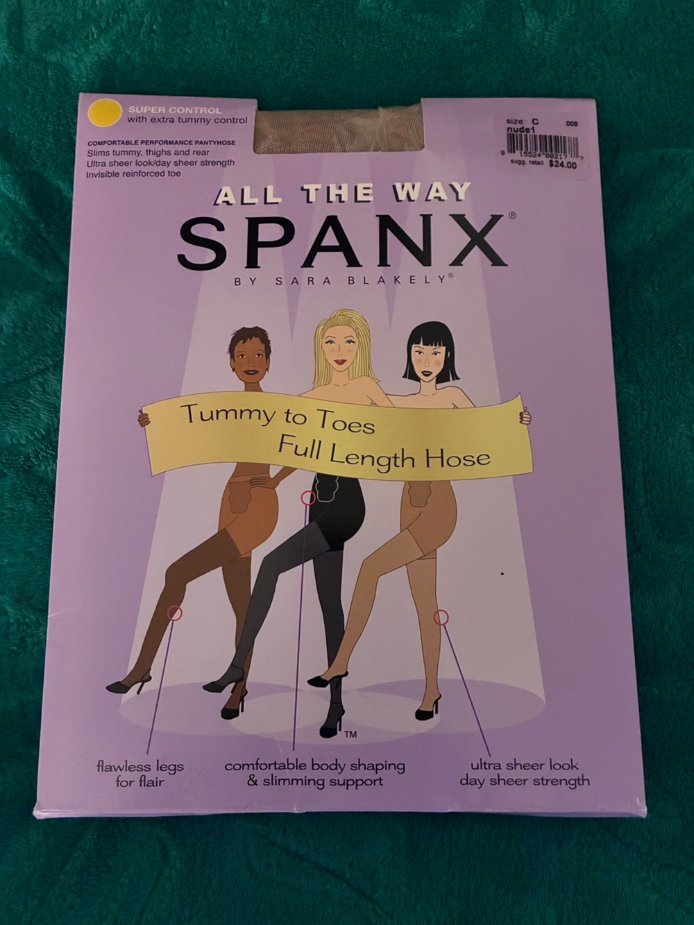 Spanx size C nude pantyhose tights